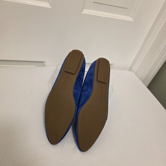 NWOB Talbots Royal Blue Suede Tassel Francesca Loafers Size 8.5 Business Casual - Picture 4 of 16